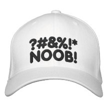 Gamer Noob Frustration Fitted Embroidered Baseball Cap