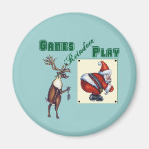 Games Reindeer Play Fridge Magnets