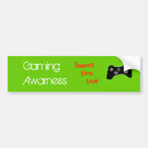 Gaming Awarness Bumper Sticker