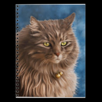 Gandalf - Silver Tabby Cat Art notebooks