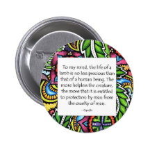 Gandhi Animal Quote Buttons
