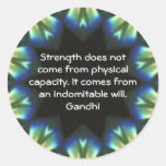 Gandhi Inspirational Motivational Quotation Round Sticker