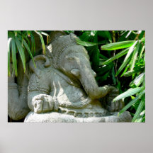 Ganesha Among Foliage Print