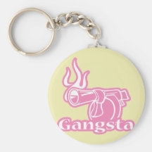 Gangsta - Pink Gangster Gun Key Chain
