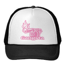 Gangsta - Pink Gangster Gun Mesh Hat