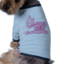 Gangsta - Pink Gangster Gun Pet Shirt