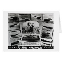 Gar Wood and Ten Miss America Race Boats Greeting Cards