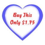 Garage Sale And Yard Sale Heart Shape Price Label Sticker