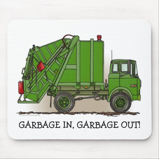 Garbage Truck Green Mouse Pad