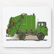 Garbage Truck Green Mouse Pad