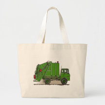 Garbage Truck Green Tote Bag