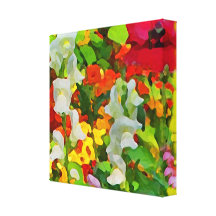 Garden Abstract Stretched Canvas Print