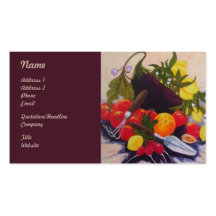 Garden Bounty Vegetables Business Cards