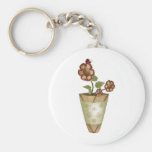 Garden Collection · Potted Flowers with Ladybug Keychain