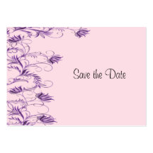 Garden Essence Violet And Pink Save The Date Cards Business Cards