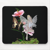 Garden fairy mouse mat
