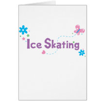 Garden Flutter Ice Skating Card
