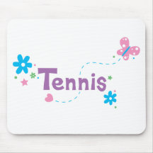 Garden Flutter Tennis Mouse Pad