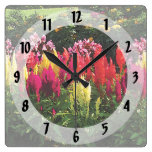 Garden in Elizabeth Park Square Wallclocks