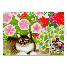 Garden Jungle Cat Cards