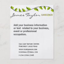 Garden Leaf Gardening Green Flyer