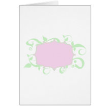 Garden Monogram Tag Greeting Card
