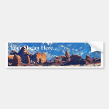 Garden Of Eden At Arches National Park Bumper Sticker