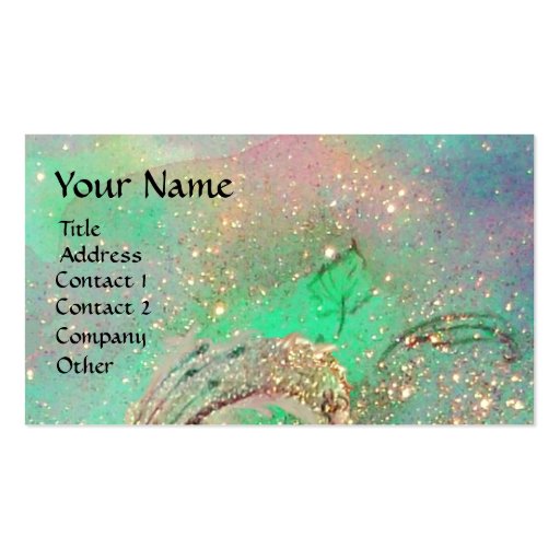GARDEN OF THE LOST SHADOWS BUTTERFLY MONOGRAM BUSINESS CARD TEMPLATE