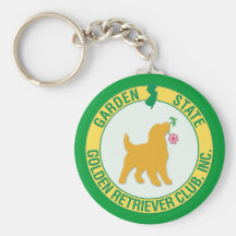 Garden State Golden Retriever Keychain