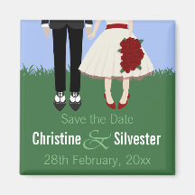 Garden Wedding, save the date Magnets