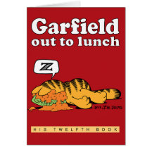 Garfield Out To Lunch Note Card