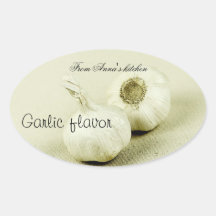 Garlic flavor food container label stickers