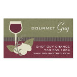garlic herbs wine chef catering business cards