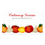 garlic orange lemon fruit vegetable business cards business cards