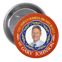 Gary Johnson Libertarian for President 2012 Button