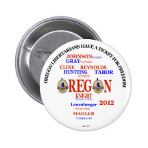 Gary Johnson Oregon Libertarians Ticket Pin