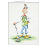 Gary the golfer greeting card