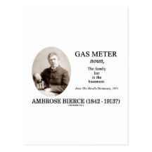 Gas Metre (Ambrose Bierce The Devil's Dictionary) Post Card