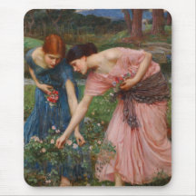 Gather Ye Rosebuds by John W. Waterhouse Mouse Mat