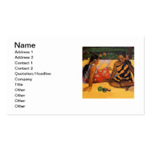 Gauguin French Polynesia Tahiti Women Business Cards
