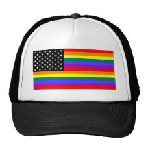 Gay America Pride Flag Trucker Hats