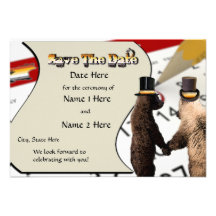 Gay Bear Wedding or Ceremony Save-the-Date Cards Announcement
