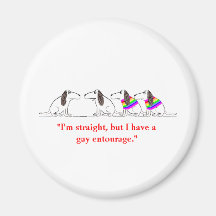 Gay Dog Cartoon #3 Refrigerator Magnets
