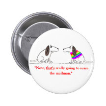 Gay Dog Cartoon #5 Pinback Button