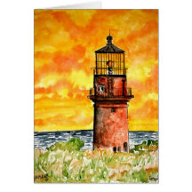 gay head lighthouse marthas vineyard Card