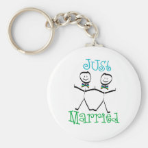 Gay Just Married Favours Keychain