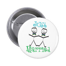 Gay Just Married Favours Pin