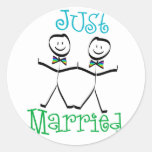 Gay Just Married Favours Stickers