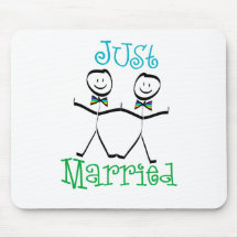 Gay Just Married Mouse Pad
