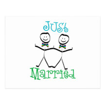 Gay Just Married Post Card